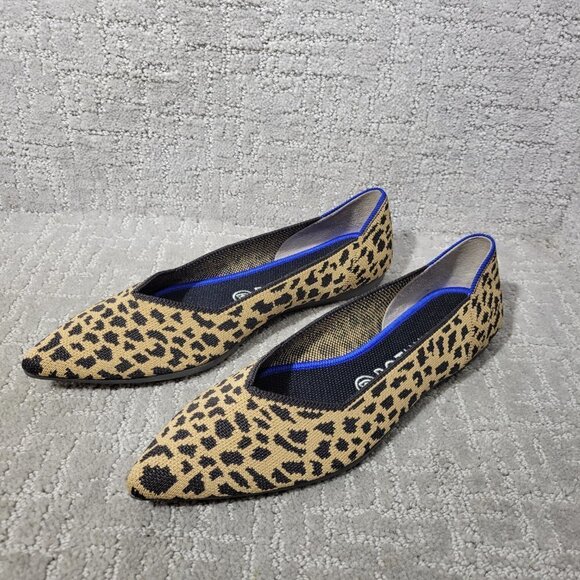 Rothy's The Point Leopard Prints Pointed Toe Slip on Shoes Womens Multiple Sizes - Picture 6 of 11
